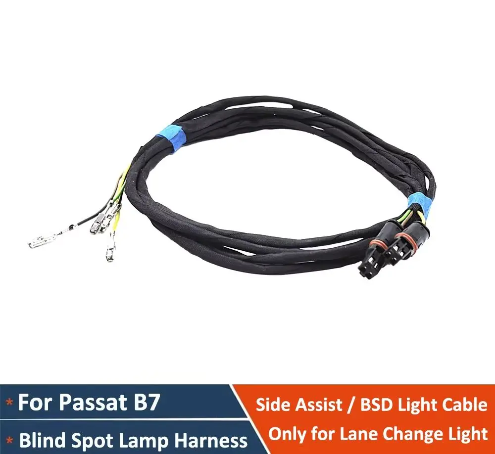 For PQ Cars Passat B7 CC Golf 6 Jetta MK6 Blind Spot Side Assist Light Cable Wiring Harness