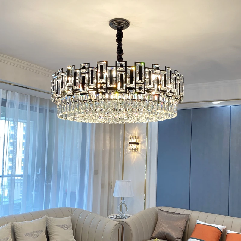 

Postmodern Luxury Home Decoration LED Crystal Chandelier Living Room Light High-end Bedroom Light Kitchen Light Pendant Light