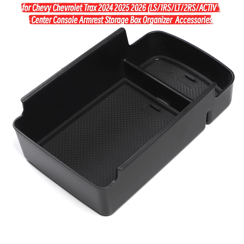 for Chevy Chevrolet Trax 2024 2025 2026 (LS/1RS/LT/2RS/ACTIV) Center Console Armrest Storage Box Organizer Tidying Accessories