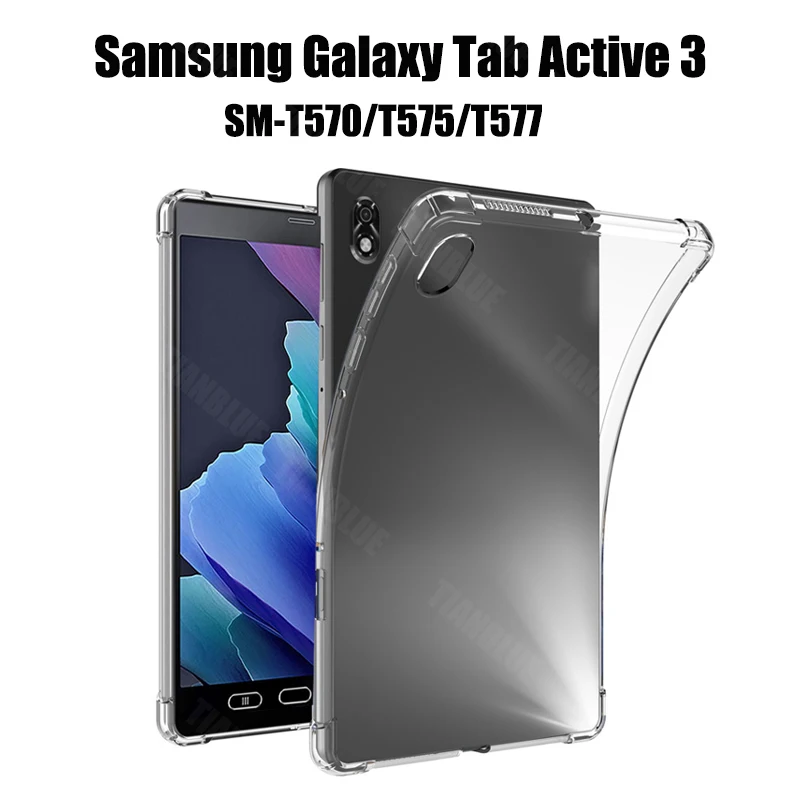 Transparent Case for Samsung Galaxy Tab Active3 Tablet 2020 release 8 inch SM-T570/T575/T577 Clear Ultra-thin Protective Cover