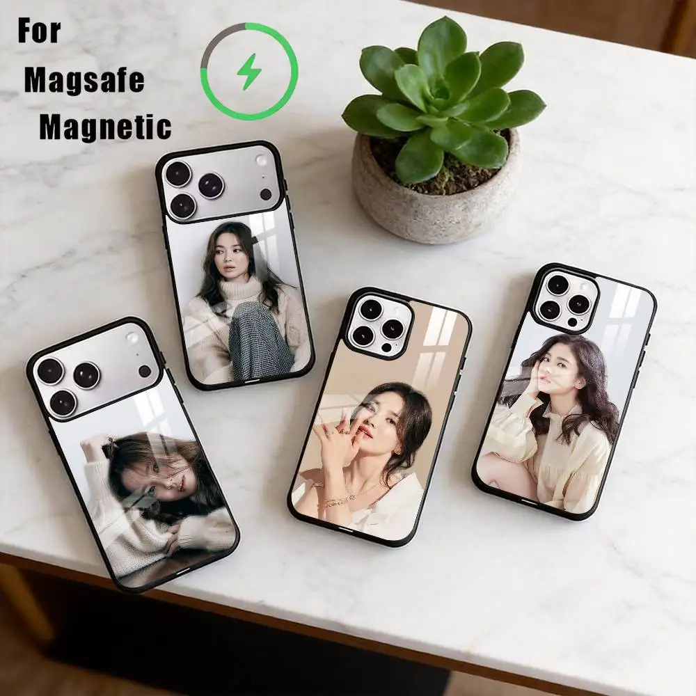 

S-Song Hye-kyo Phone Case For iPhone17,16,15,14,13,12,11 Plus,Pro Magnetic with Magsafe Wireless Charging