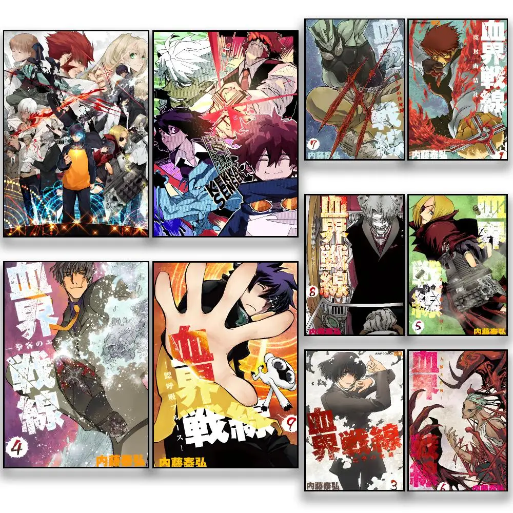 Anime B-Blood blockade Poster HD Removable Wall Art Gift Bedroom Lounge Dorm Office Gaming Cafe Bars