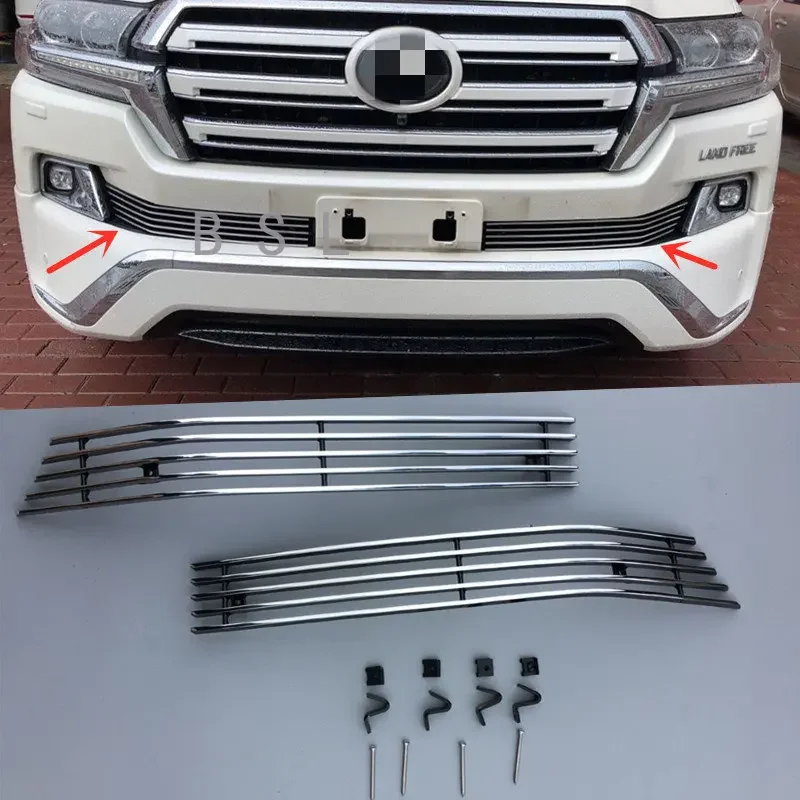 

Передняя решетка из нержавеющей стали 2012-2020 для Toyota Land Cruiser 200 FJ200, аксессуары