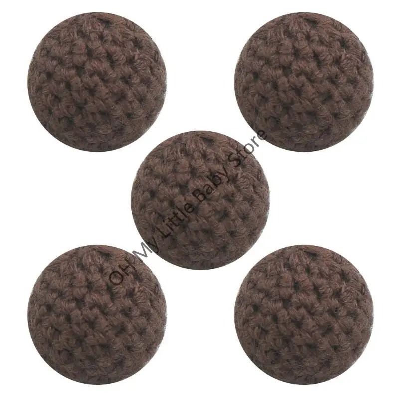 M76C 5 قطع حبات كروشيه لمشبك اللهاية وقلادة وسوار حرفية