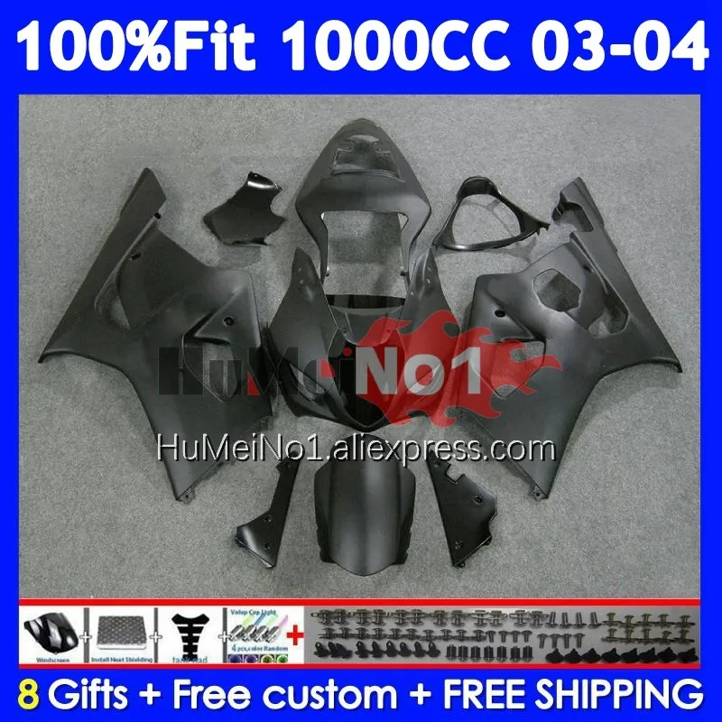 OEM Body For SUZUKI GSXR-1000 Matte black GSXR 1000 CC 117No.97 1000CC GSX R1000 K3 GSXR1000 03 04 2003 2004 Injection Fairing