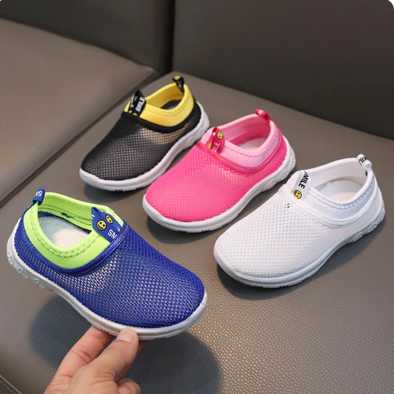 Summer Breathable Mesh Casual Shoes for Kids 2-10Years Boys Fashion Sport Shoes Girls Soft Bottom Running Shoes Student Shoes