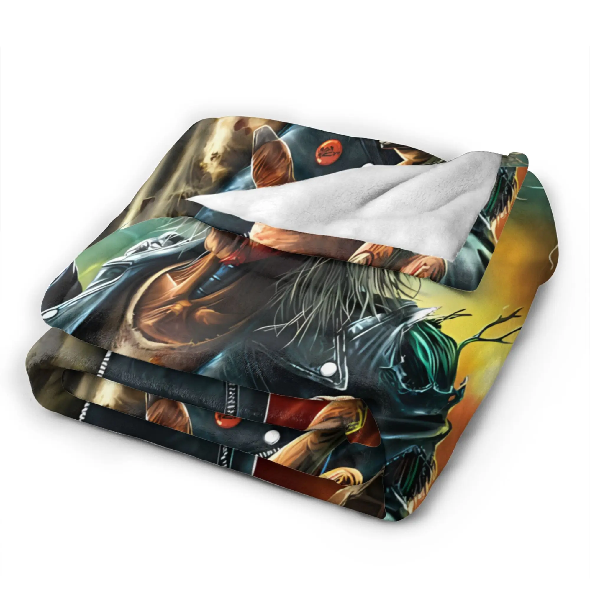Warm Blanket Kids Adult Decorative I-Iron-Maidens Music Band Art Throw Blanket  Flannel Bedspread For Home Decor Sofa Bed Cover