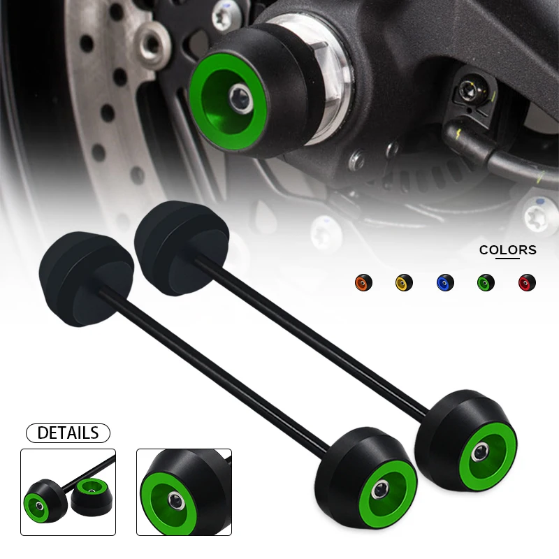 

Motorcycle Front Axle Sliders Fork Wheel Crash Pad For Z750 ninja650 Z1000 Z1000SX versys650 versys1000 ninja1000sx