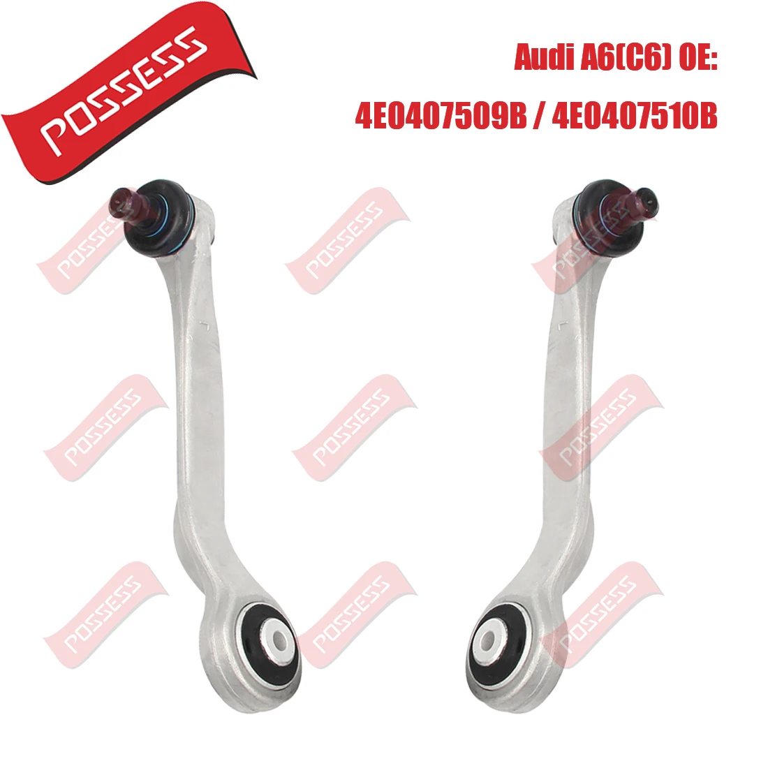 A Pair of Front Upper Suspension Curved Control Arm For Audi A6 C6,A8 D3 2002-2010 VW Phaeton 3D2 2002-2016,Bentley Continental