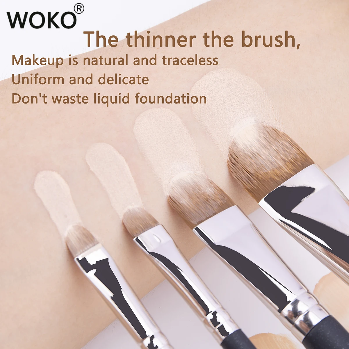 1set Upgraded Ultra-thin Foundation Concealer  Makeup Brush Professional Liquid Foundation Cream Concealer Make-up Tool Brush