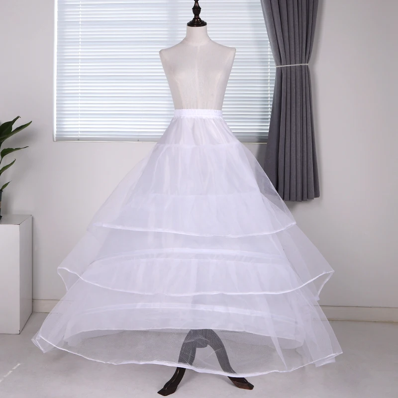 White Tulle Floor Length Petticoat Skirt Sets for Girls 2 Hoop crinoline Petticoat Skirts Elegant Prom Cosplay Accessories