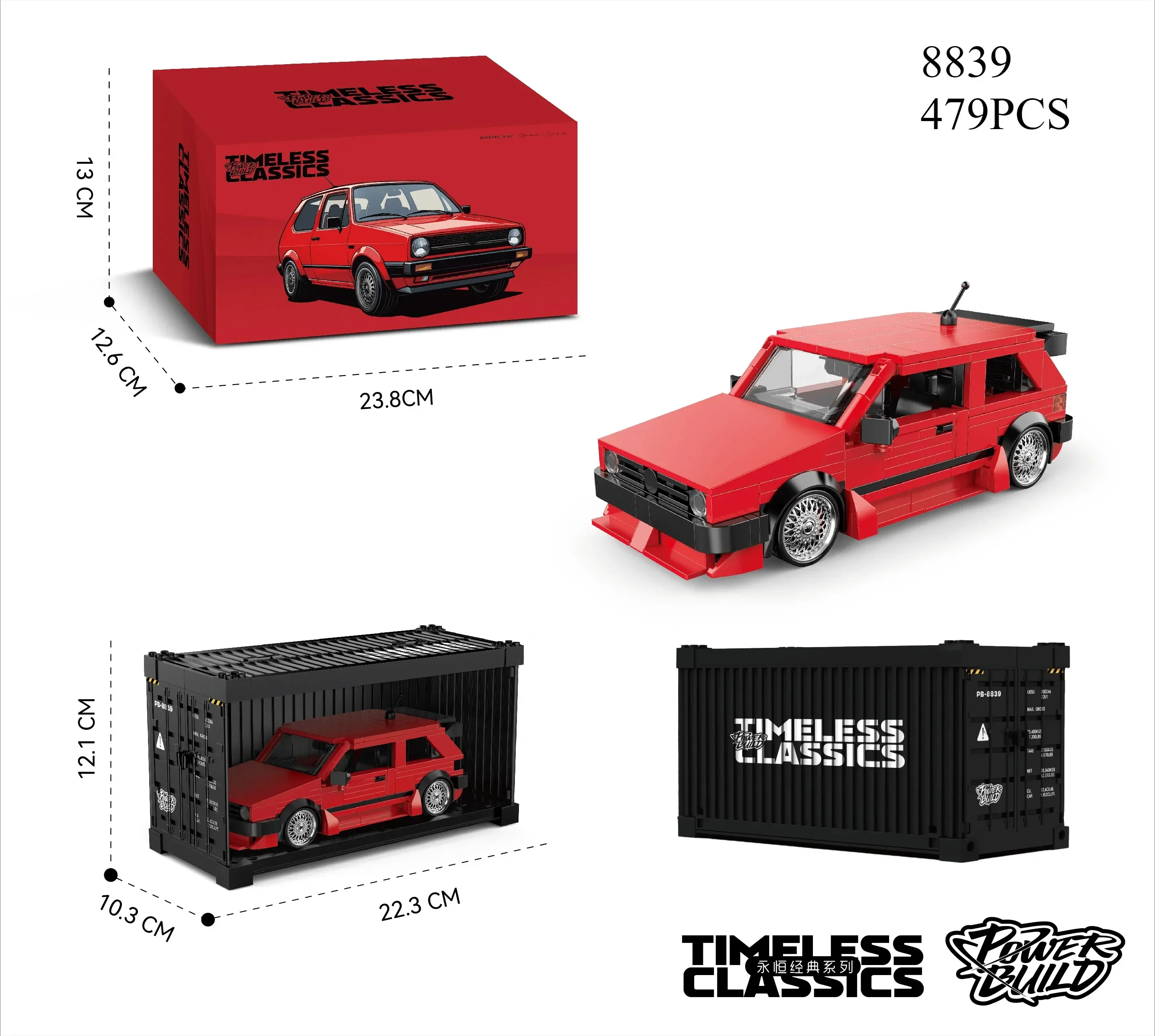Kit modello di auto MK2 da 479 pezzi - Blocchi di costruzione MOC ad alta tecnologia, collezione di veicoli veloci fai-da-te per bambini/adulti (regalo di compleanno/no Natale)