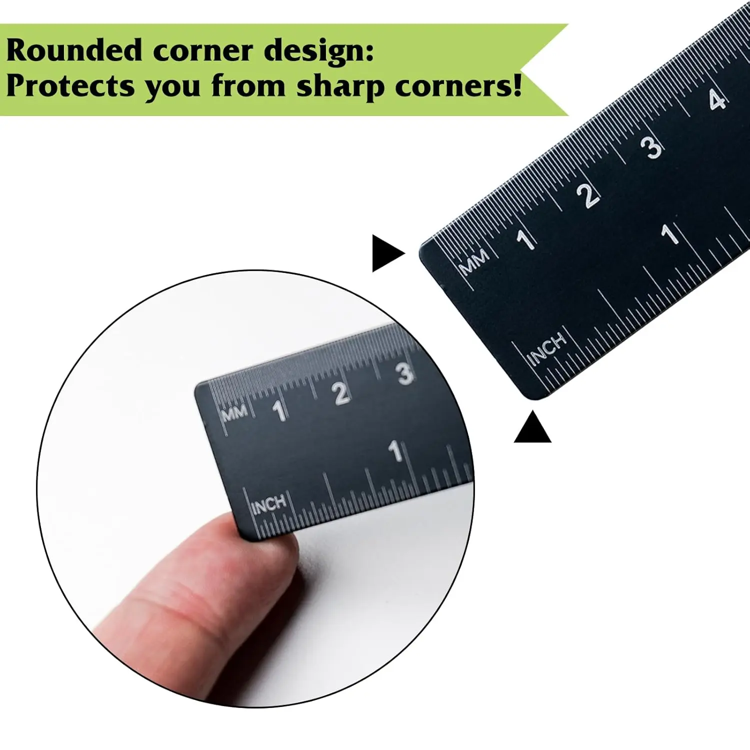 Metal Ruler 12 inch, Aluminum Ruler with Metric and  Measurement, 30  Long Straight Ruler with Inch and MM Conversion Table for