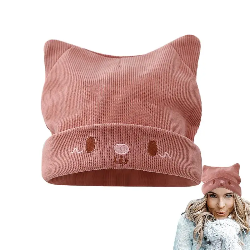 Knitted Hats For Women Warm Cartoon Beanie Hats Soft Beanie Hats Cute Knitted Hat For Daily Wear Outdoor Activities