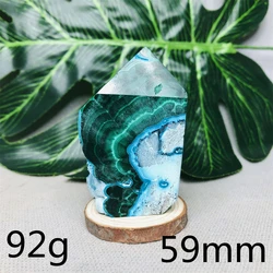 Natural Gem Chrysocolla Tower Blue Malachite Geode Obelisk Original Mineral Specimen Home Room Decoration Crystal Stone Healing
