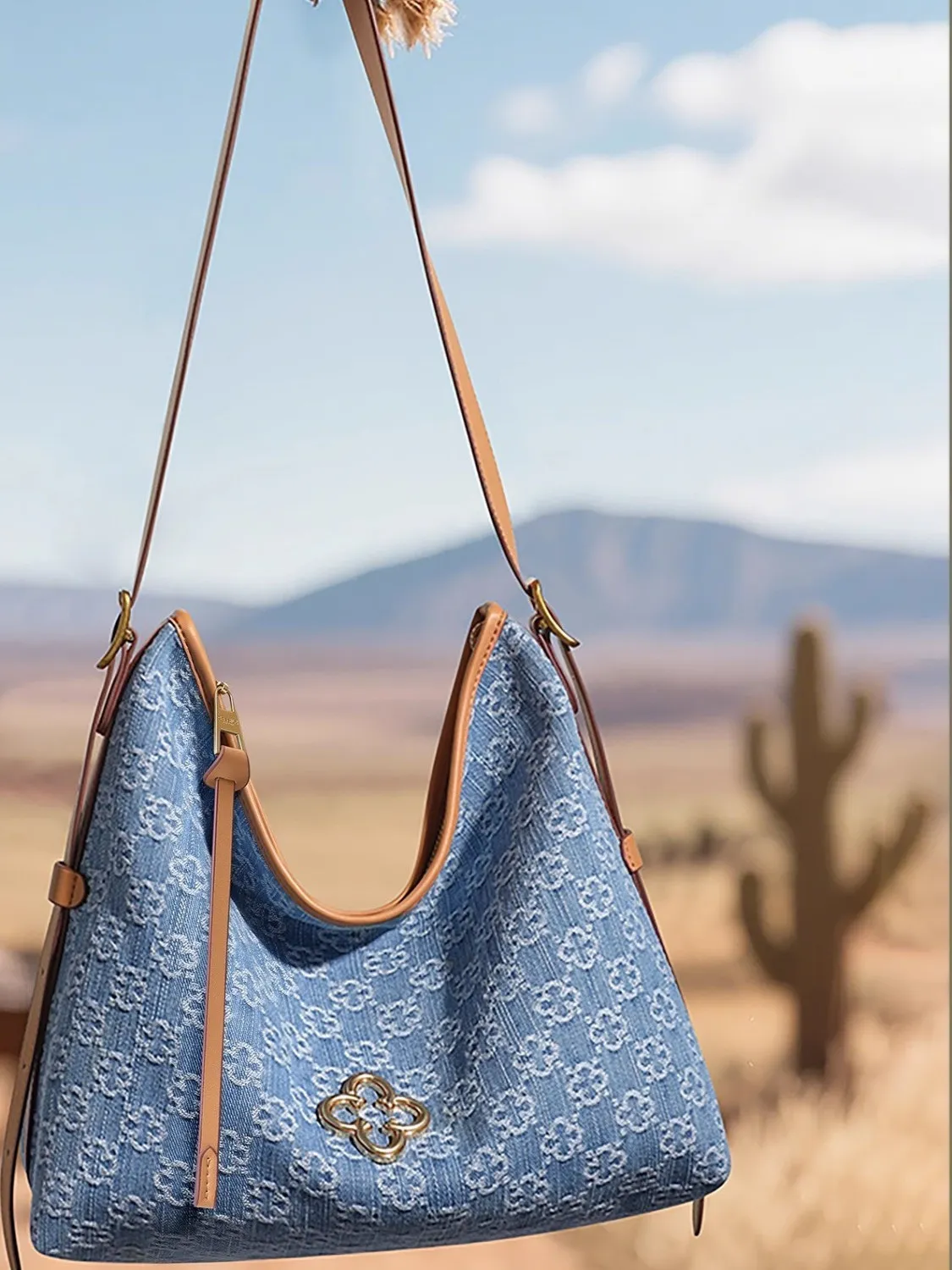 

Casual Hobo Denim Cowboy Single oulder Bag Women's Underarm Bag Tote Bag CASSILE Spring 2025 Leisure Handbag
