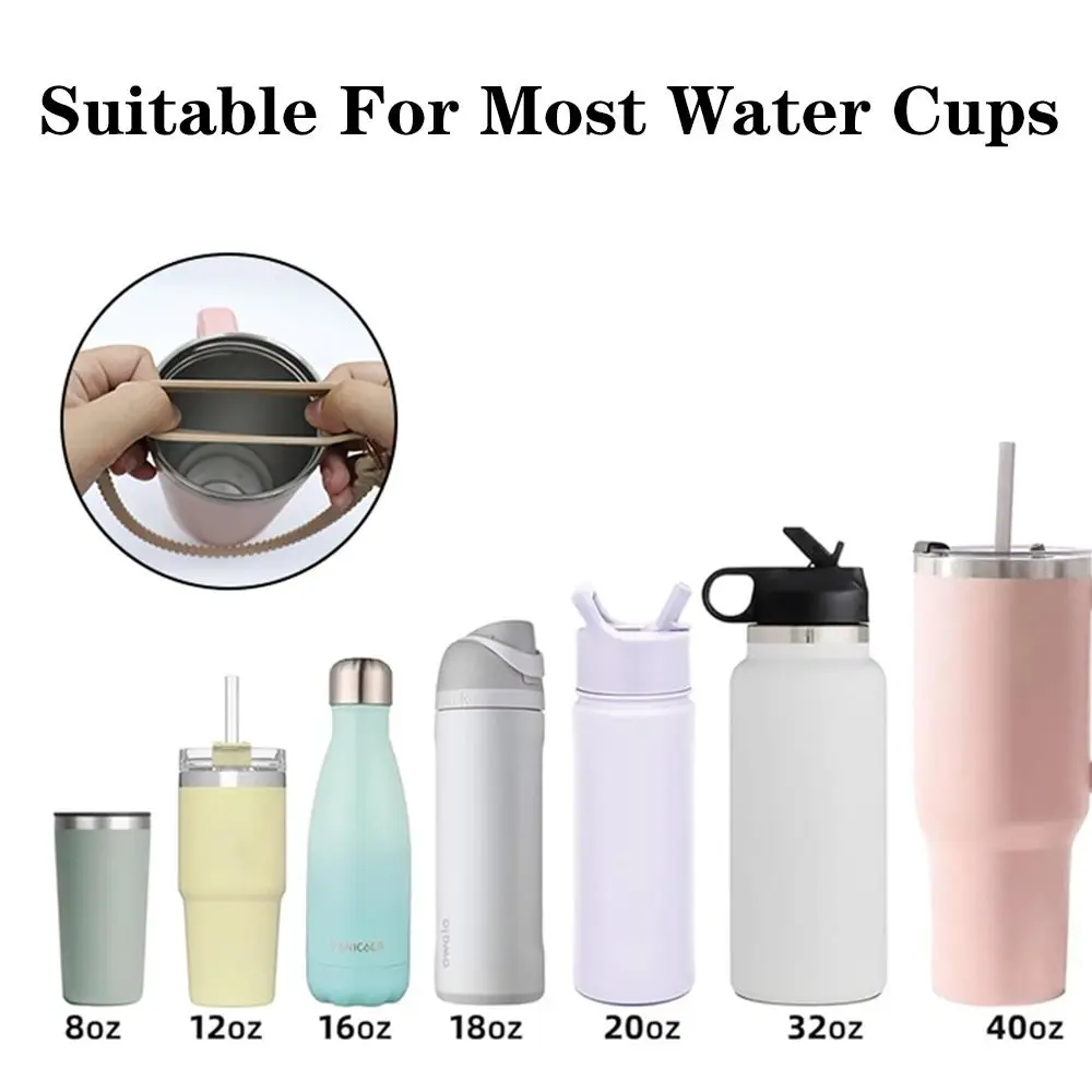 Anti-slip Water Bottle Sling Carrier Holder with Strap Soft Water Bottle Lanyard Silicone Water Bottle Handle for Stanley Cup