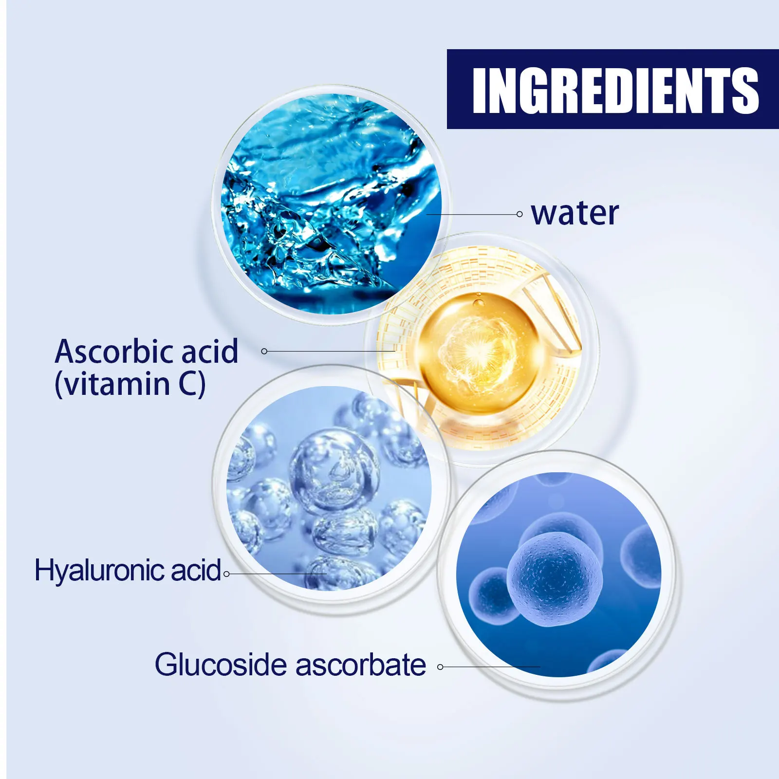 Serum przeciwstarzeniowe z witaminą C, nawilżająco-utwardzające zabiegi na twarz, wygładza drobne zmarszczki dla młodzieńczej skóry