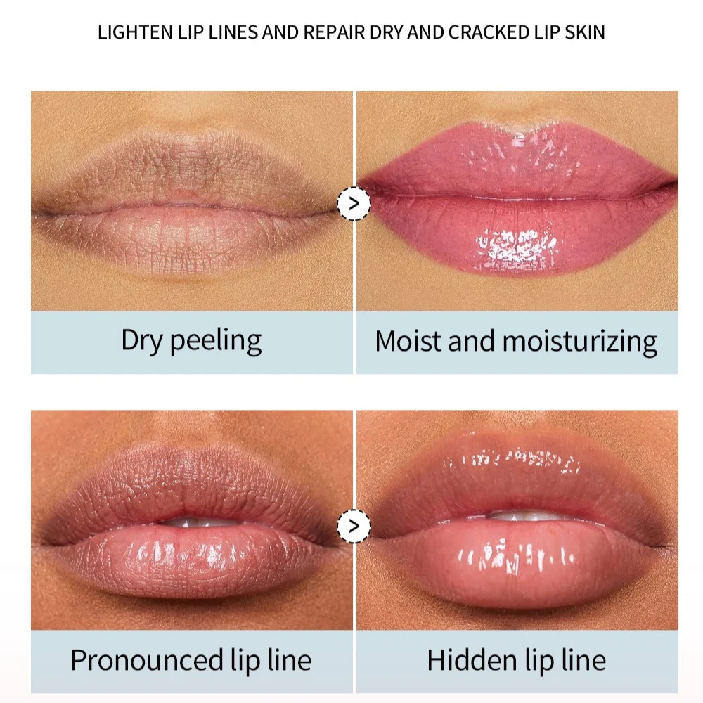 Huile à lèvres aux fruits naturels, finition miroir, finition imperméable, brillant hydratant longue durée, Non collant pour le soin quotidien des lèvres, Base de brillant à lèvres