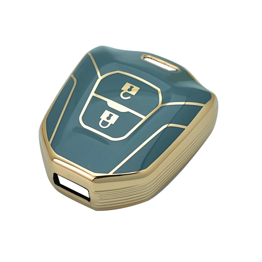 Mode TPU Auto Schlüssel Fall Abdeckung Halter Keychain für Isuzu DMAX MUX Lkw 2 Taste Remote Key Silicon Protector Zubehör