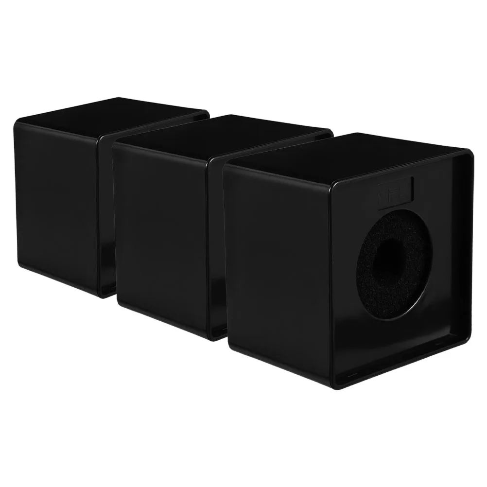 

3 Pcs Microphone Flag Station Acrylic Billboard Logo for Abs Prop Holder Interview Stand