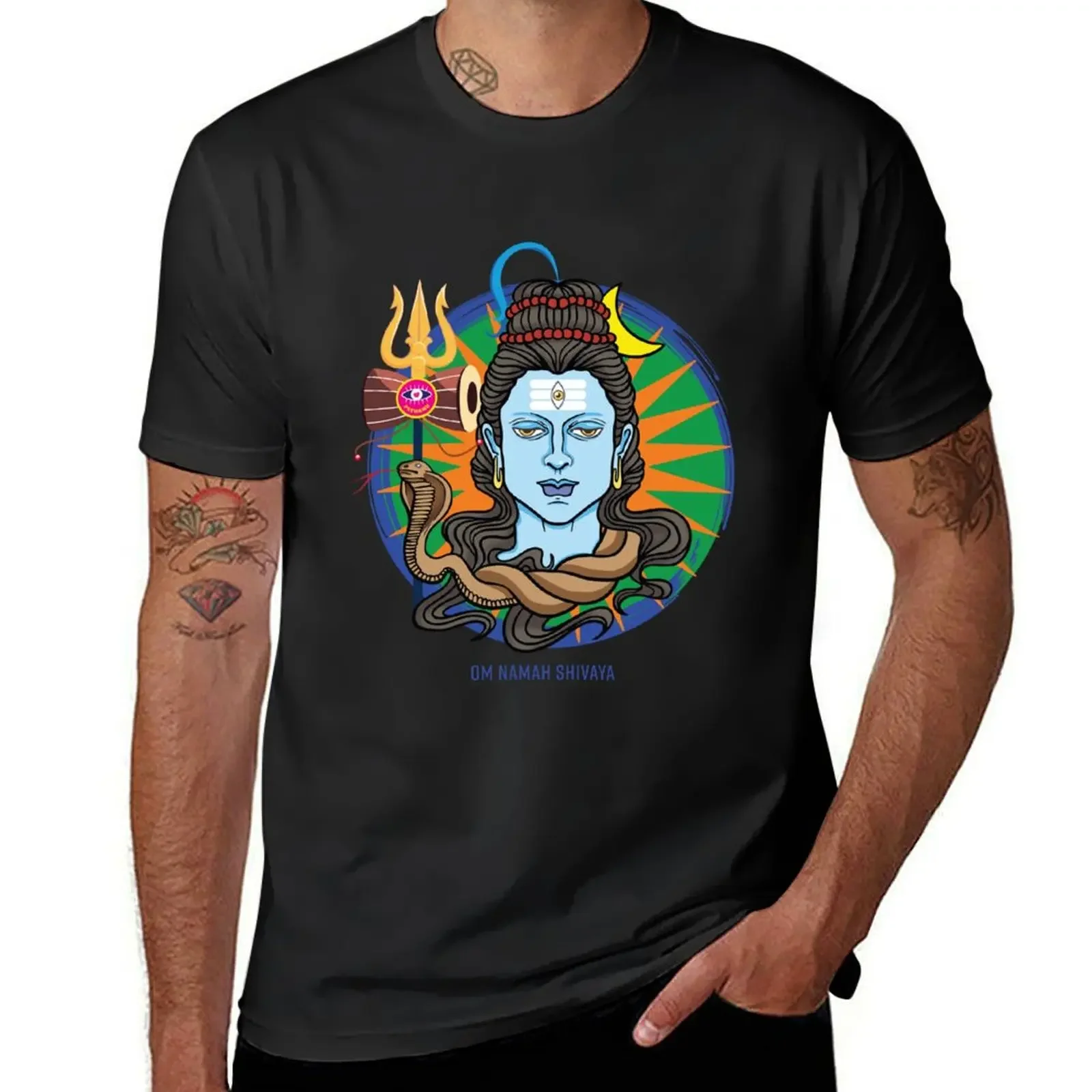 OM NAMAH SHIVAYA T-Shirt vintage graphic tee customs design your own slim fit t shirts for men