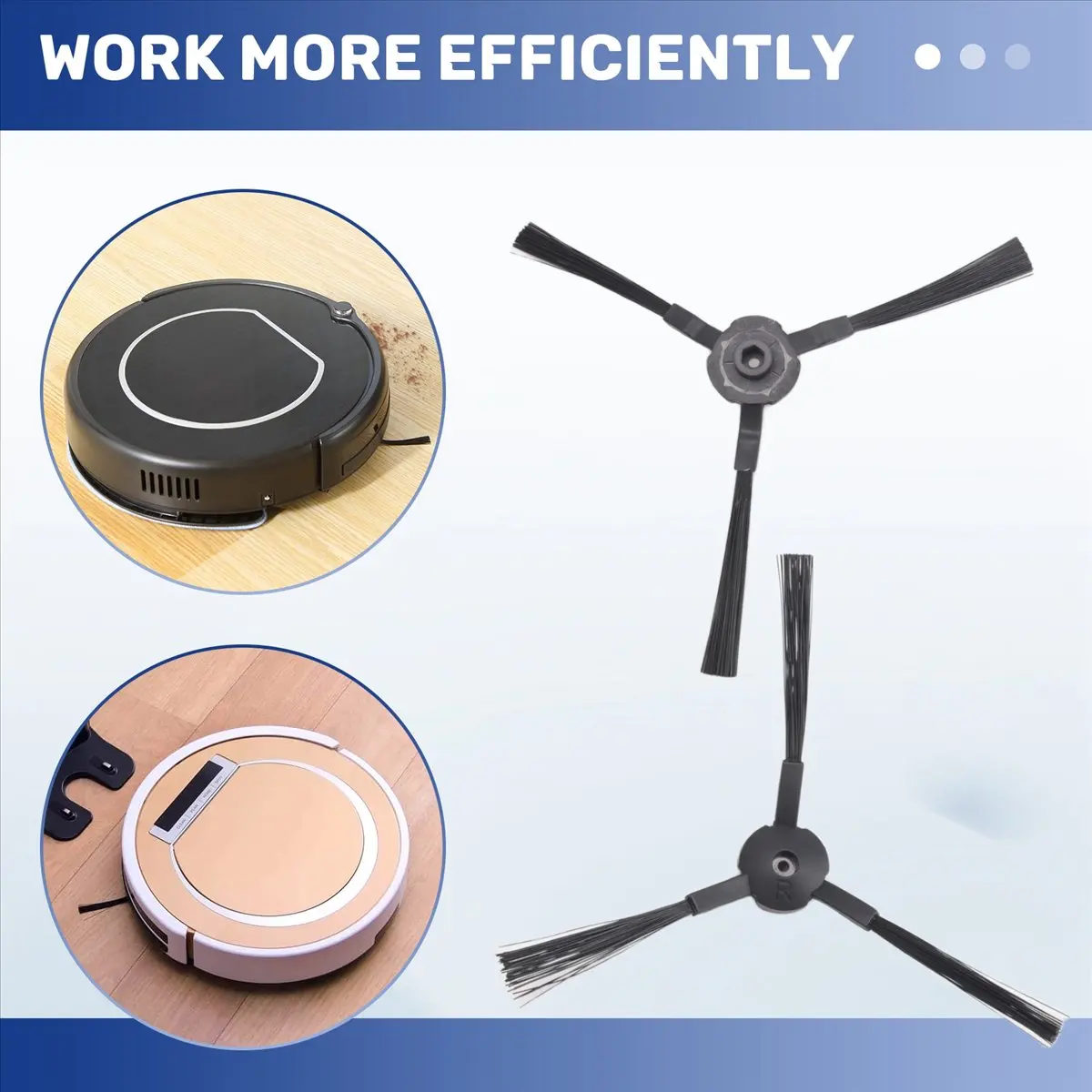 (A64E) 4PCS Side Brush Robot Vacuum Cleaner Parts for Chuwi Ilife V55 V50 V5 V5S V3 V3S V50 Pro X5 Accessories