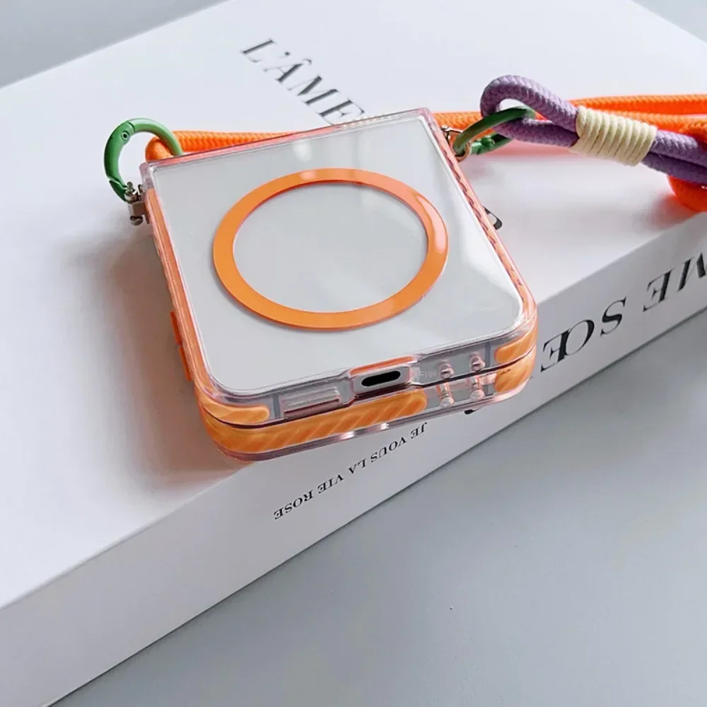 Magsafe Magnetisches Crossbody-Lanyard-Handyhülle für Samsung Galaxy Z Flip 8 7 fe 6 5 4 3 Flip7 Flip8 Flip7 Transparente Hülle – Detail 7