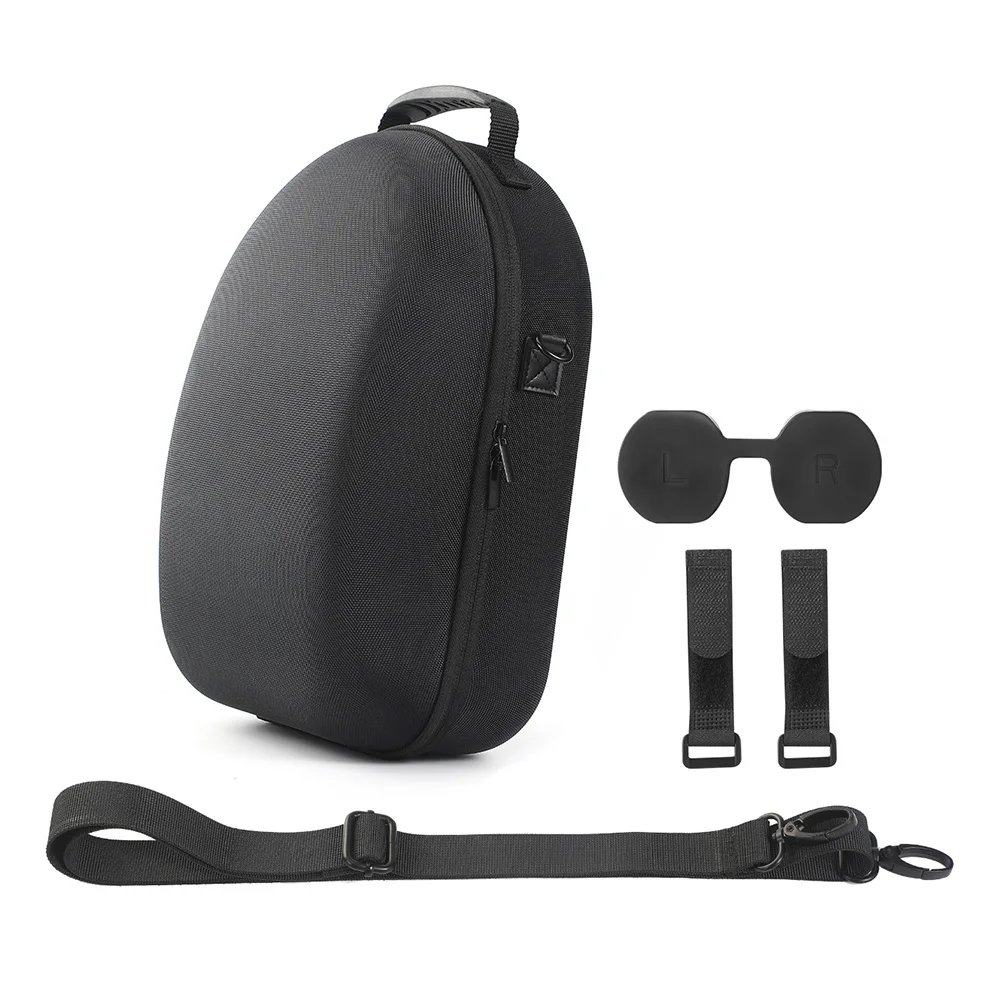 Custodia da trasporto Custodia per lenti Custodia rigida antiurto Fascette per cavi Anti-graffio Anti-goccia per controller auricolare Meta Quest 3 VR