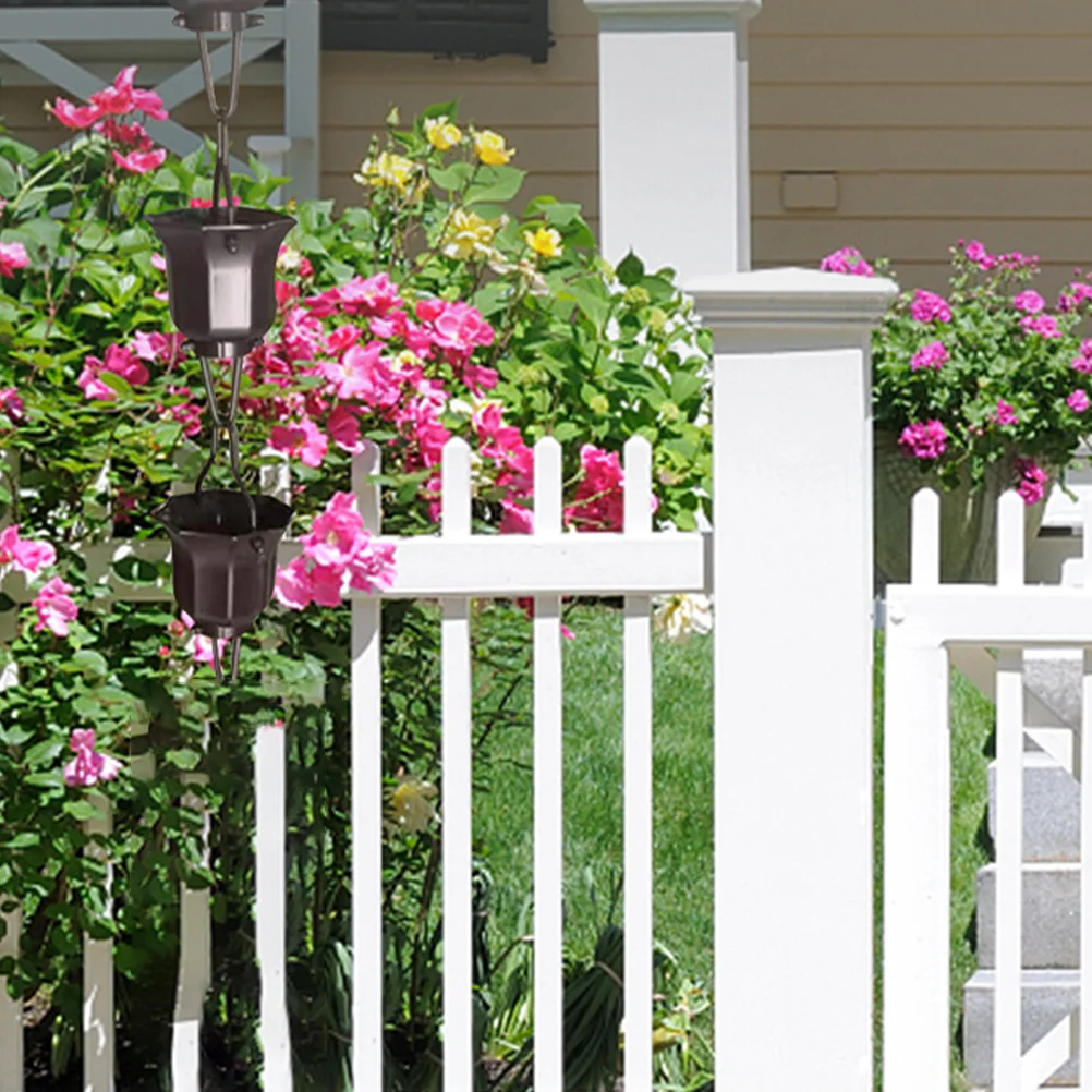 

6Pcs Rain Chain Hooks for Gutters Multi-Purpose Outdoor Decorative Hangers for Planters Lanterns Bird Feeders Rain Gutter Chain