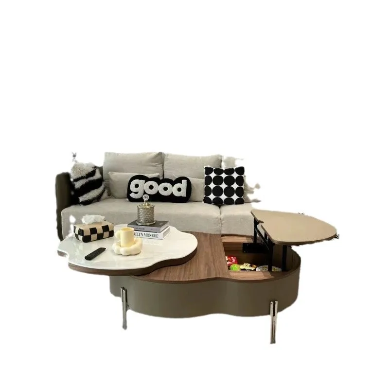 

Living room lift coffee table small apartment home creative high sense