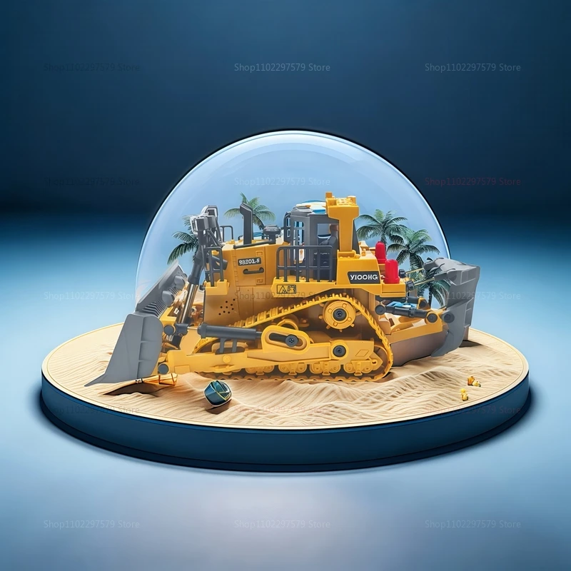 Nuevo excavadora de juguete con Control remoto 4x4 para niños, camión volquete de aleación, modelo de vehículo de construcción, regalo para niños, juego al aire libre