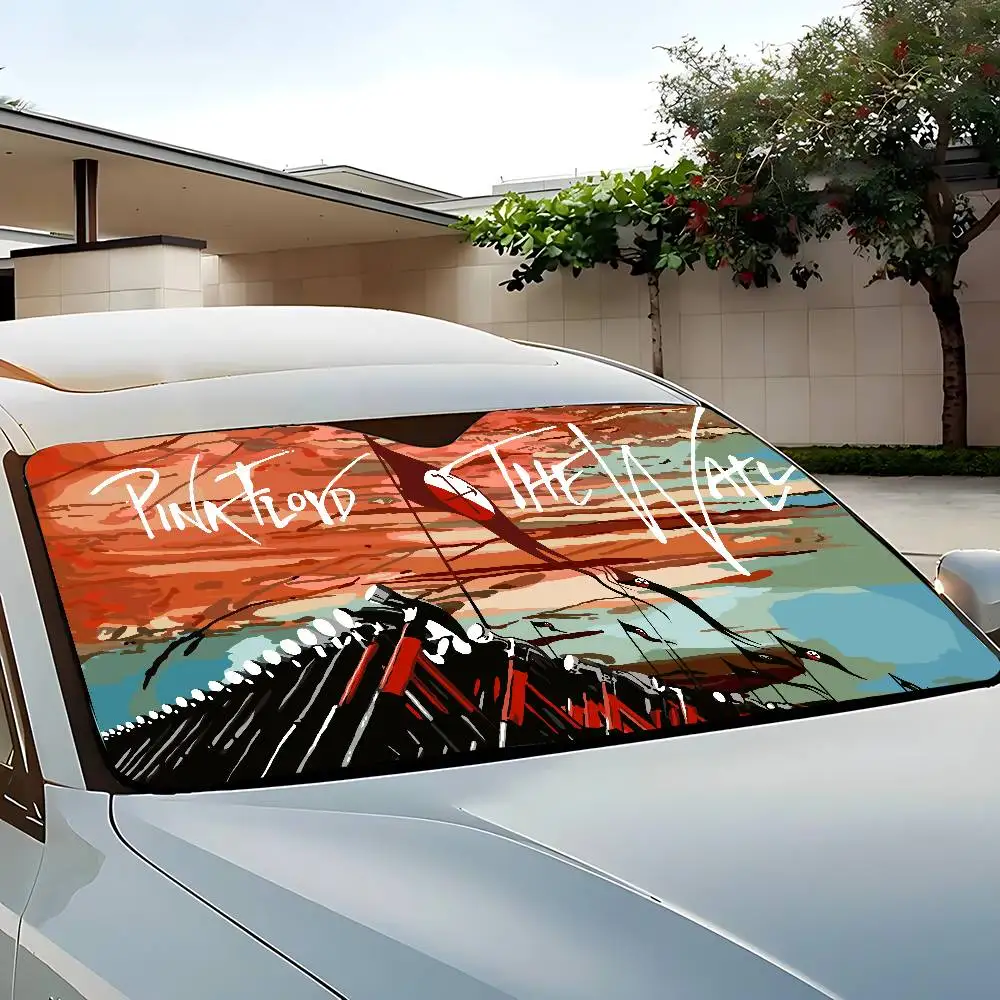 P-الوردي الجدار F-Floyd سيارة ظلة الزجاج الأمامي نافذة أمامية قناع 70x130 سنتيمتر الشمس قناع الشمسية حماية منقوشة هدية الجدة سيارة
