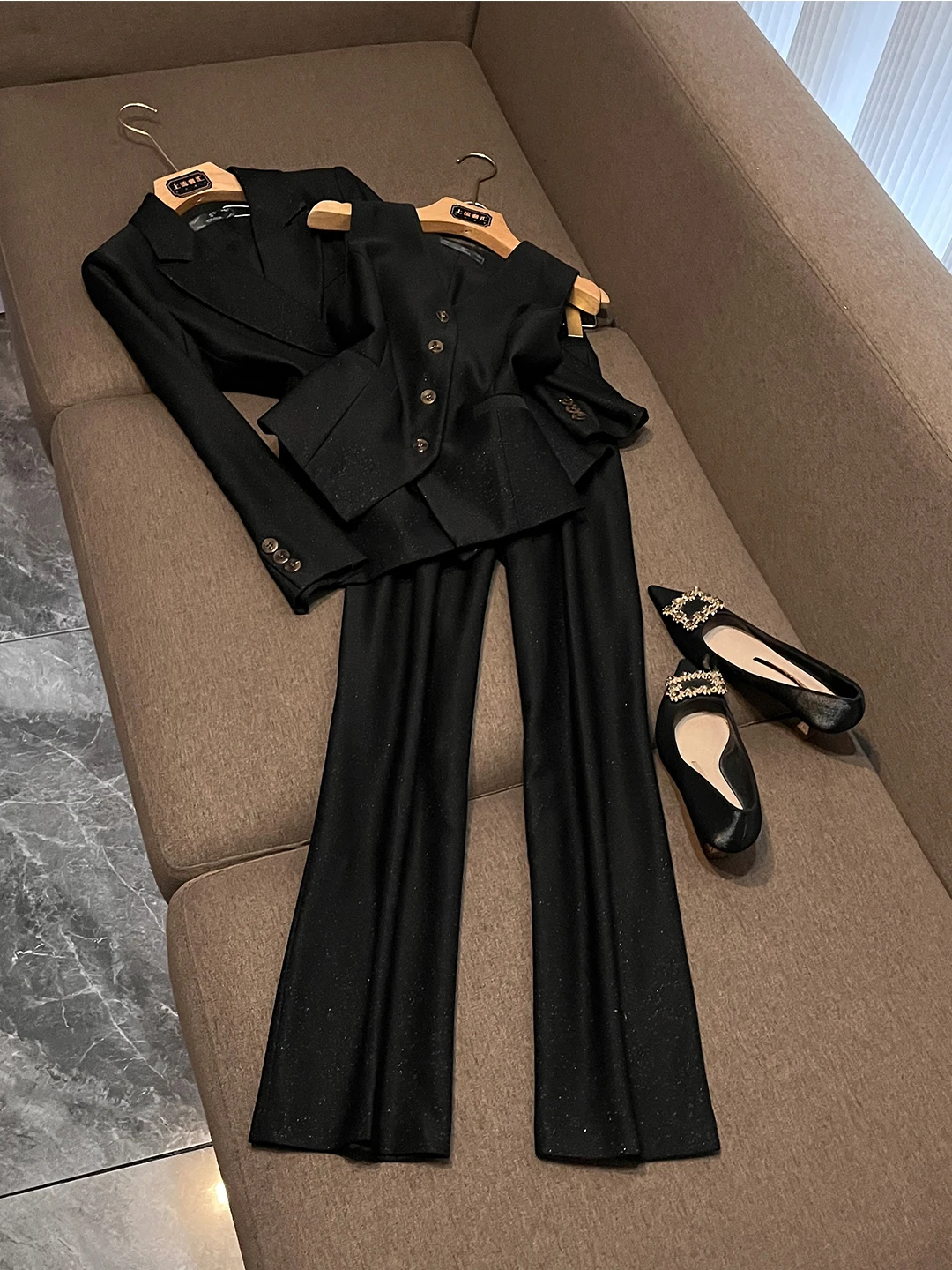 

Casual Commute Wide Leg Pants Tee Piece Set Ele Godd Sle Autumn Winter Suit Vest Ensemble Chinese Manufacturer