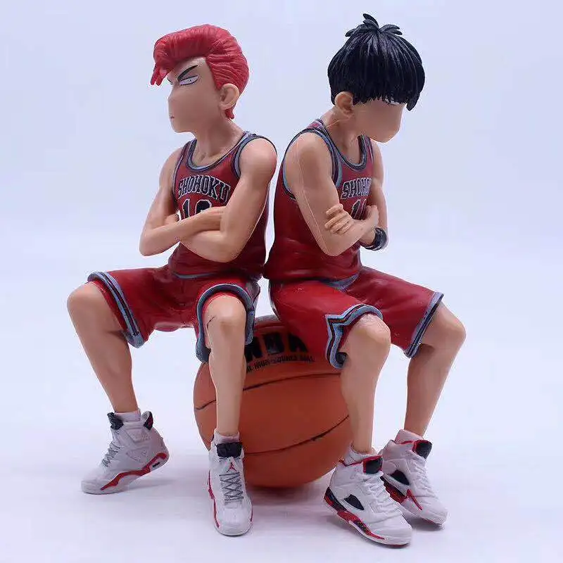 Anime Figure SLAM DUNK Sakuragi Hanamichi Kaede Rukawa Collection Action Figure Model Toy Birthday Gift for Kids Ornament Decor