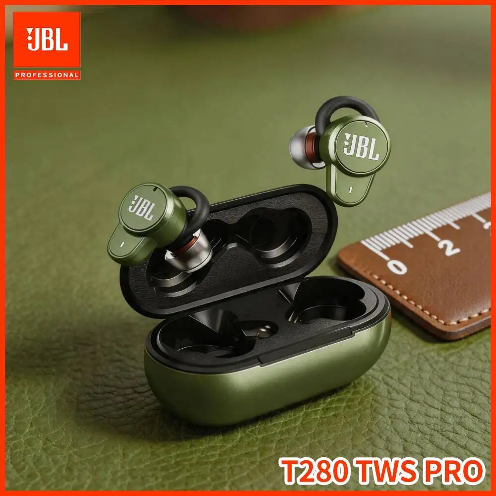 JBL T280TWS Pro True Wireless In‑Ear Headset IPX5 Water Resistant ANC Noise Cancel ENC Clear Call Outdoor Sports Earphones