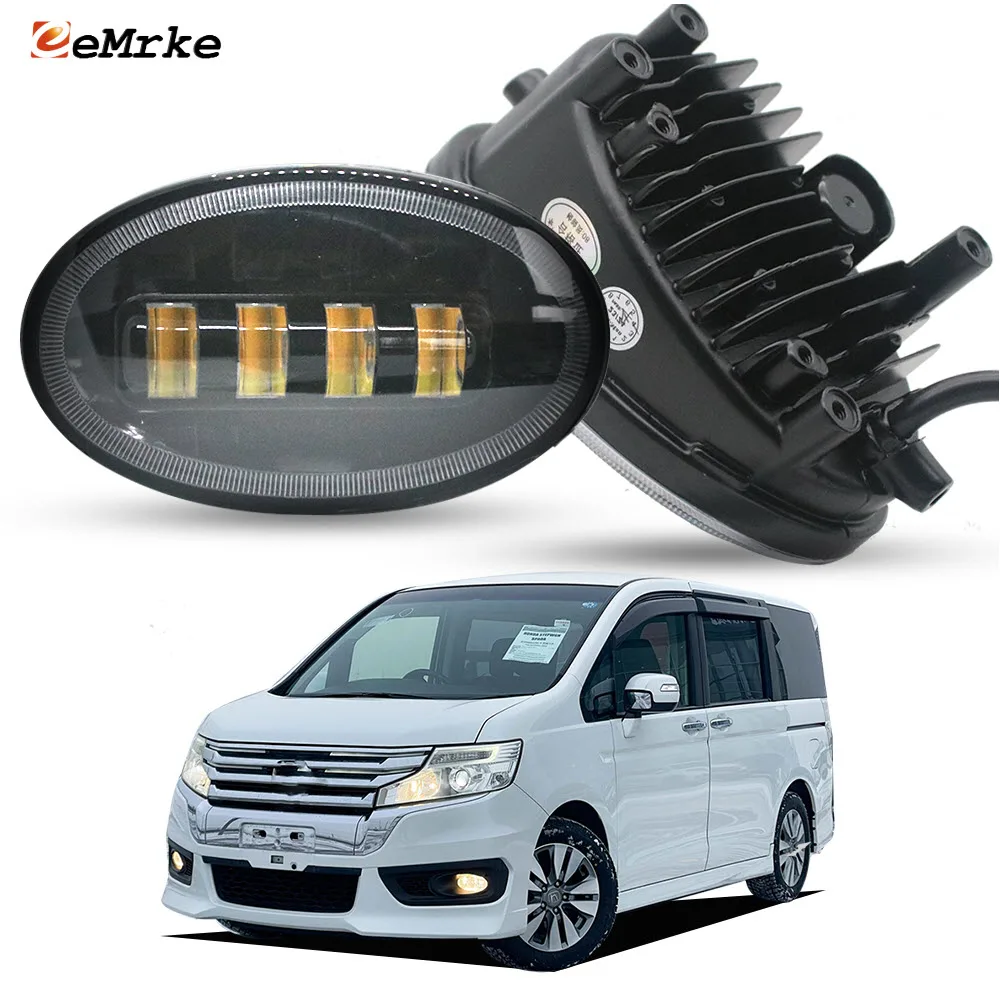 

Upgrade 40W Led Fog Light Headlight Lens DRL White + Yellow H11 for Honda StepWGN Step WGN Spada RK 2013 2014 2015 LH & RH
