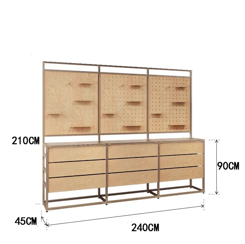 YJQ aluminum profile shelf sample shelf display locker hole plate display table display cabinet