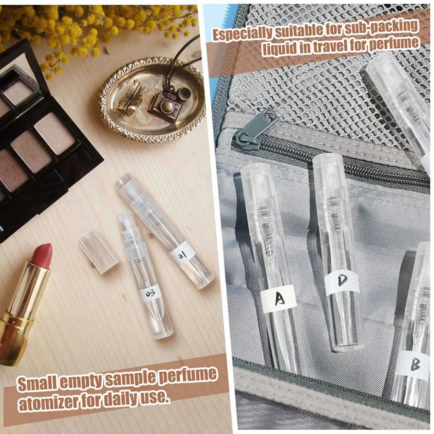 120PCS 5Ml Mini Spray Bottle, Mini Clear Plastic Spray Bottle Empty,Fine Mist Refillable Perfume Bottle,Perfume Atomizer