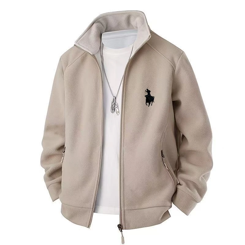 2026 Herbst/Winter Neue Hochwertige Polar-Lammfelljacke für Herren, Business- und Freizeitjacke, winddicht und warm. – Detail 7