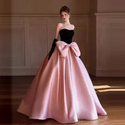 Elegant Evening Dress Sweetheart Collar Strapless A-line Formal Occasion Prom Gowns Backless Graduation Party Dress Customized