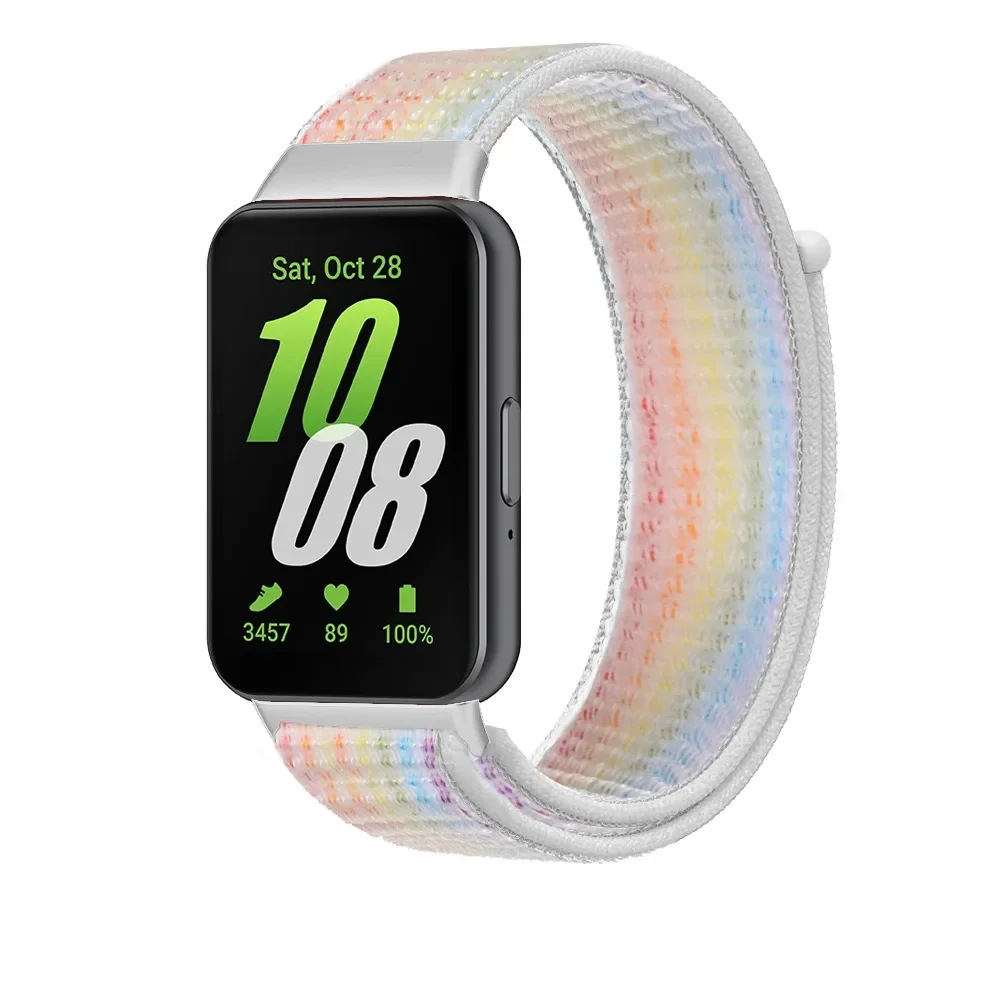 Offizielles Nylon-Schlaufenarmband für Samsung Galaxy Fit 3, weiches, bequemes, atmungsaktives Armband, Samsung Galaxy Fit 3 Correa Zubehör – Detail 13