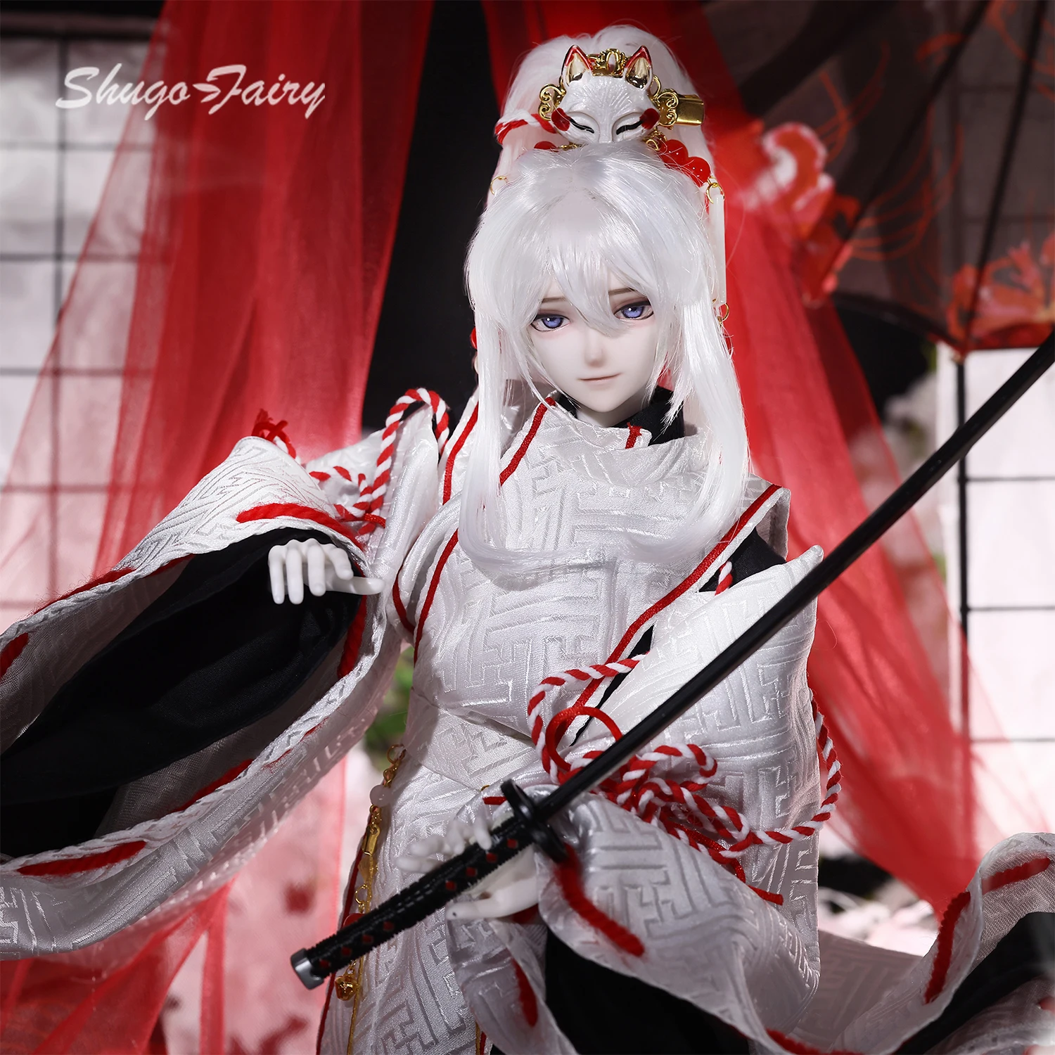 

Кукла Bjd 1/4 Suzuki A Fullset Hallowed Inari Shrine Мужской японский стиль Y2k The Harvest Messenger Wafuku Kimono Style Shugafairy