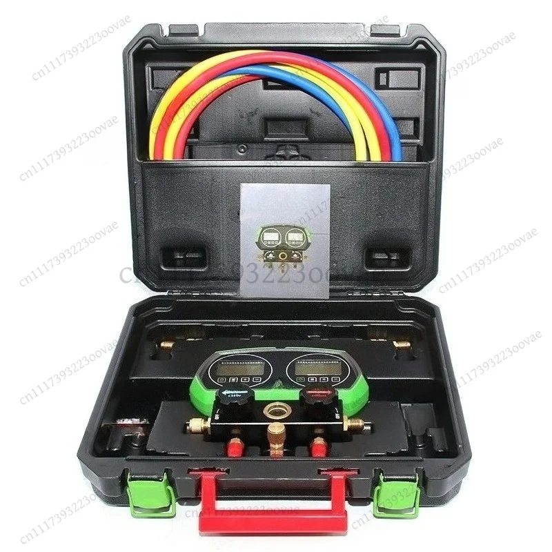 Digital Refrigerant Gauge Set, AC Charging Tool for Auto and Commercial Refrigeration Repair, HVAC Manifold Kit