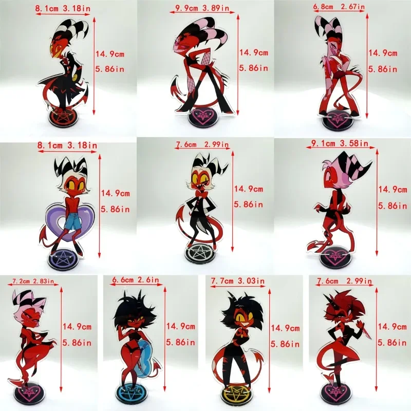 アニメ周辺機器 Hazbin ホテルアクリルフィギュア立ちモデルチャーリーモーニングスターヴァギーデスクトップ美術装飾品ファンギフト