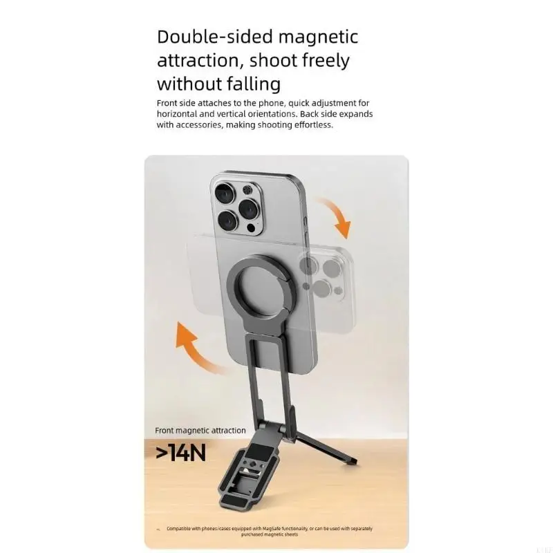 Trípode teléfono magnético MA38, trípode portátil por soporte para teléfonos para trazos, 5 en 1 size bolsillo portátil