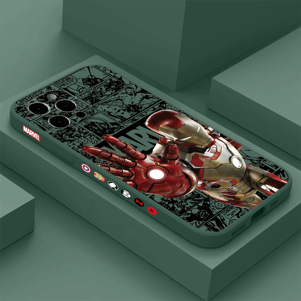 Iron Man Captain America Phone Case for Xiaomi Redmi 13C 12C 10C 9C 10A Note 13 12 11 10 9 8 Pro Plus 4G 5G Edge Soft TPU Cover