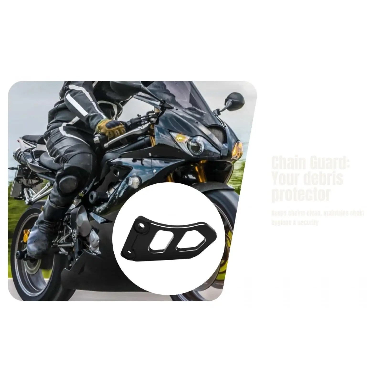 CNC Motorcycle Chain Guard Cover Wearable Fit for XT225 2005-2007