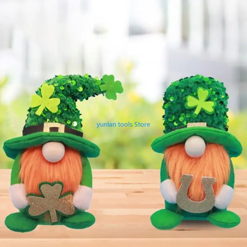 Decoraciones del día Patricio 50 libras, gnomos elfo peluche para decoración del hogar