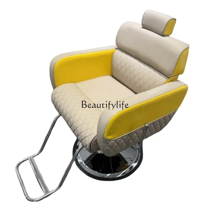 

02Barber shop chair reclining hair cutting chair hair salon special hair salon chair